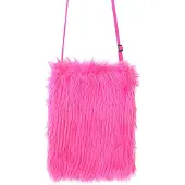 Widmann Leuke neon roze pluche handtas
