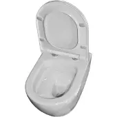 Sanicare Rondo randloos wandcloset met Rondo slim toiletzitting