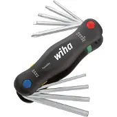 Wiha Plat, Kruiskop Phillips, Inbus, Binnen-Torx Haakse schroevendraaierset 1.5 mm, 2 mm, 2.5 mm, 3 mm, 4 mm, 5 mm, 6 mm, 8 mm, 10 mm PH 2, T 10, T 15, T 20