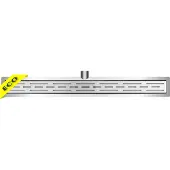 Mueller Eco douchegoot met flens en rooster 110x7cm RVS