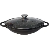 Cheffinger Wok met Deksel - 36 cm - Zwart