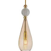 Ebb & Flow Smykke Hanglamp Shiny Gold | Golden Smoke | Crystal Check E14 IP20