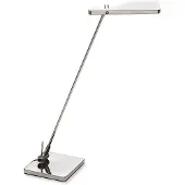 LEDS-C4 LED-bureaulamp Elva, chroom / zilver, Werkkamer / Kantoor, metaal, Modern, LED bureaulamp