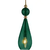 Ebb & Flow Glazen hanglamp Smykke M, dimbaar, groen, Woon-/ Eetkamer, Glas, Scandinavisch, hanglamp