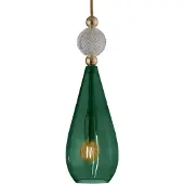 Ebb & Flow Smykke Hanglamp Shiny Gold | Ivy Green | Crystal Check E14 IP20