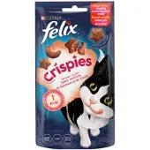 Felix Crispies - Kattensnacks - Kattensnoepjes - Zalm & Forel - 8 x 45 g