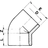 Cepex 01759 45º Pvc Ø225 Elbow Solvent Socket Grijs