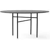 Menu Snaregade tafel rond Zwart, Ø120 cm