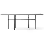 Menu Snaregade tafel rechthoekig zwart