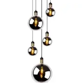 Lucide Glazen hanglamp Julius, dimbaar, zwart, Woon-/ Eetkamer, Glas, Modern, hanglamp