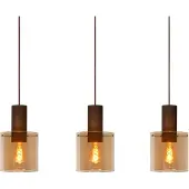 Lucide Hanglamp Toledo 3 Lichts Amber Glas