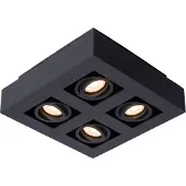 Lucide Plafondspot Xirax 4 x 5W zwart