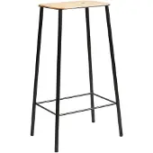 Frama Adam Bar Stool 76 Cm Oak/matt - Krukken Staal Black - 6072