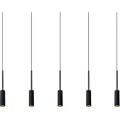Lucide TUBULE - Hanglamp - LED - 5x7W 2700K - Zwart