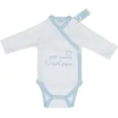 Vib Romper 50% Mama + 50% Papa Blauw 0-3m