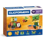 Clicformers bouwblokken - Basis set met 90 onderdelen - Educatief speelgoed