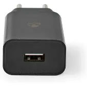 PP Market USB-A thuislader met 1 poort en losse USB Micro B kabel - 2,1A / zwart - 1 meter