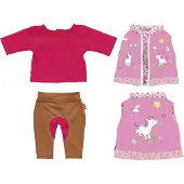 Heless poppenoutfit paardrijden eenhoorn 28-35 cm babypop kleding.