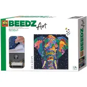 SES Creative - Beedz Art - Olifant Fantasie - 5000 Strijkkralen met Grondplaten en Strijkvellen - Vanaf 12 Jaar