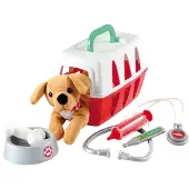 Ecoiffier Puppy With Transport And Accessories Transparant Kinderen