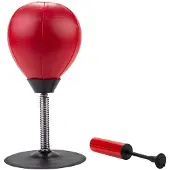 Angel Sports Stress Buster – Mini Bokszak van Kunstleder – Zuignap Bevestiging & Handpomp – Antistress Bokszak – 34 cm – Ontspanningsspeelgoed – Engelhart