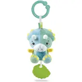 Clementoni Rammelaar Dino Junior 25 Cm Pluche Groen/blauw