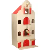 Playwood - Houten Pakhuis / Grachtenpand klein; hoogte 67 CM