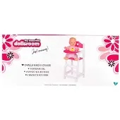 Toychamp Hoge Houten poppenstoel wit/roze