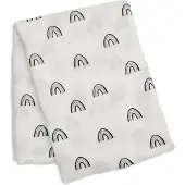 Lulujo - hydrofiele doek - swaddle - bamboo - 120x120 cm - Black Rainbow