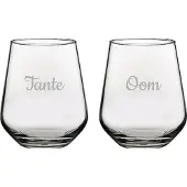 Pasabahce Gegraveerde Drinkglas 42,5cl Tante & Oom