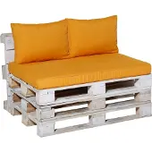 Madison - Loungekussen - Tuinkussen - Palletkussen - Rugkussen - 3-delig - 120 x 80cm - Panama Geel