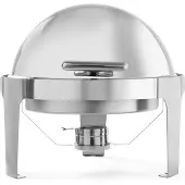 Hendi Chafing dish rolltop Rond 510x540x480 mm rvs, Warmhoudplaat, Zilver