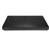 Hendi Dubbele inductiekookplaat Black Line, RVS, 37(b)x60,8(d)x6,1(h)cm, 239414