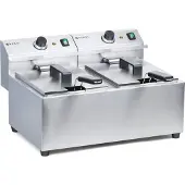 Hendi Friteuse Profi Line 2x8 l 230V 2x3500W, Friteuse, Zilver