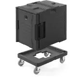 Hendi Trolley voor thermocontainer, Kunststof, Zwart, 71(b)x53(d)x23(h)cm, 877821
