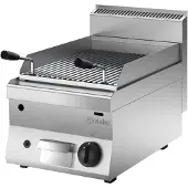 Bartscher Lavasteengrill Bartscher gas, CNS, snackbar, tafelmodel, 40(b)x30(h)x65(d), 7kW