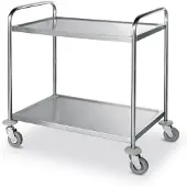 Hendi Serveerwagen – Roestvast staal – Geluiddempend – 2 bladen – 905x585x945 mm