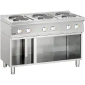Bartscher elektrische kookplaat, model 700, type B1200, 6 branders, uitvoering UO