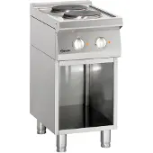 Bartscher 2-pits elektrische kookplaat met open onderbouw, serie 700