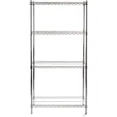 Hendi Extra stevig opbergrek, Verchroomd, Zilver, 45,5(b)x91(d)x183(h)cm, 812259