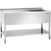 Bartscher Spoeltafel 700, spoelbak rechts, 140(B)x70(D)x85(H)cm