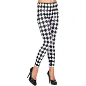 Widmann Geruite legging zwart wit