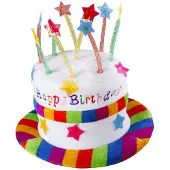 Finidi Fluwelen happy birthday hoed