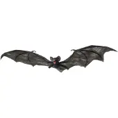 Finidi Accessoires voor Halloween harige zwarte nep vleermuis 74cm