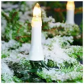 Konstsmide - Kerstverlichting, boomvorm, met stekker die in twee delen kan, 25 heldere lampen, 230V, geschikt voor buiten, groene kabel; 2012-000