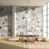 Artgeist Fotobehang - Natuurlijke patroon met vogels