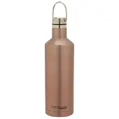 Thermos | Isoleerfles Traveler rvs bruin 7x7x24 cm thermoskannen | NADUVI