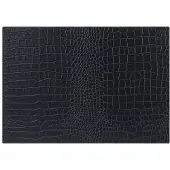 C&T Placemat Leder Look Zwart 43xh30cm