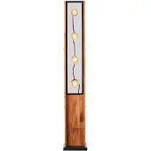 Brilliant BRILJANTE staande lamp met 3 lichtpunten in natuurlijke stijl | decoratieve staande lamp |gecertificeerd | geschikt voor E27 lampen, max. 42W | metaal/hout | zwart/bruin | 1,26 meter hoog