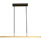 Masterlight Zwarte hanglamp Real 3 met goud 100cm
